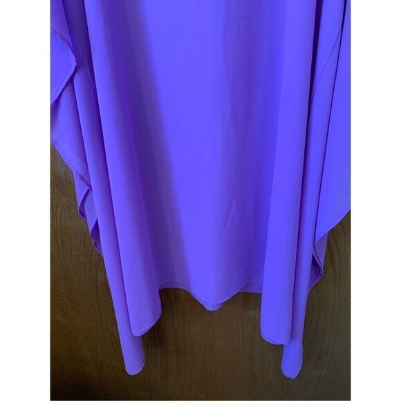 RENEE C. Semi Sheer Asymmetric Midi‎ Caftan Dress in Lavender Size S - Picture 6 of 12